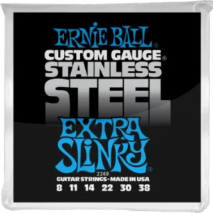 Nouvelle Collection Ernie ball Electric (6) 2249 Stainless Steel Extra Slinky 8-38 - jeu de 6 cordes