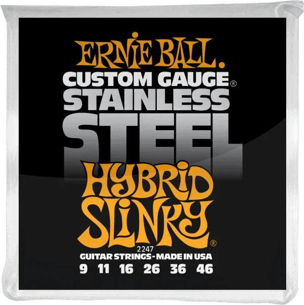 Soldes Ernie ball Electric (6) 2247 Stainless Steel Hybrid Slinky 9-46 - jeu de 6 cordes