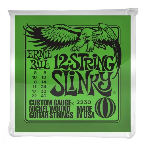 Ernie ball Electric (12) 2230 Slinky 8-22 + 8-40 - jeu de 12 cordes Dernière Chance