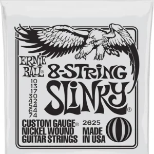 Marque Ernie ball P02625 Electric Guitar 8-String Set Slinky Nickel Wound 10-74 - jeu de 8 cordes