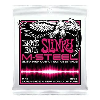 Ernie ball Electric (6) 2923 M-Steel Super Slinky 9-42 - jeu de 6 cordes Must-Have