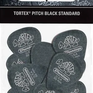 Retour Gratuit Jim dunlop 488P114 Tortex Pitch Black 488 PACK DE 12 - 1.14MM