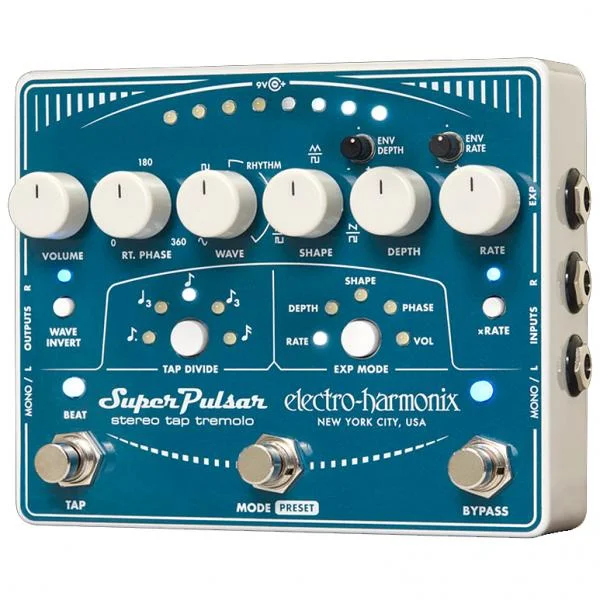 Authentique Electro harmonix Super Pulsar Stereo Tap Tremolo