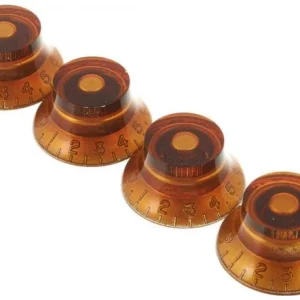 Gibson Top Hat Knobs 4-Pack - Vintage Amber Must-Have