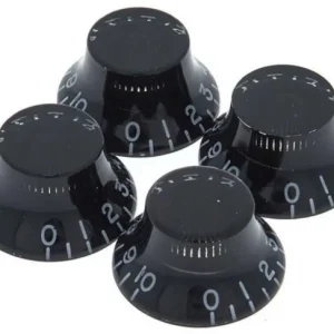 Expédition Rapide Gibson Top Hat Knobs 4-Pack - Black