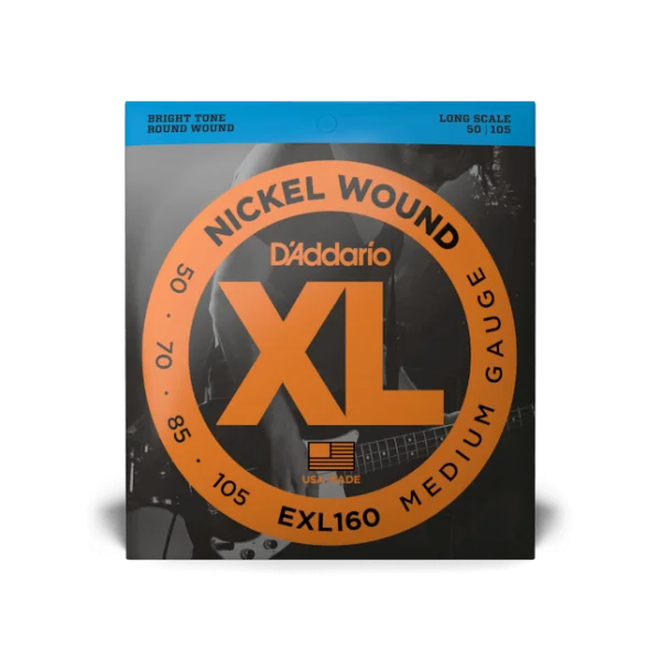 Super Prix D‘addario EXL160 Nickel Wound Electric Bass 50-105 - jeu de 4 cordes