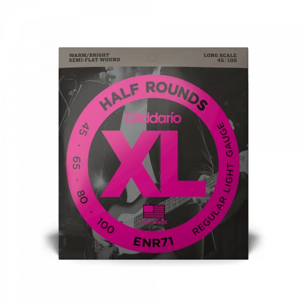 D‘addario ENR71 Bass (4) Half Rounds Regular Light / Long Scale 45-100 - jeu de 4 cordes Affaire À Saisir