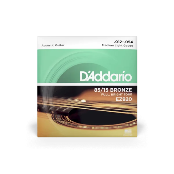 Livraison Express D‘addario EZ920 85/15 Bronze Acoustic Guitar Strings, Medium Light, 12-54