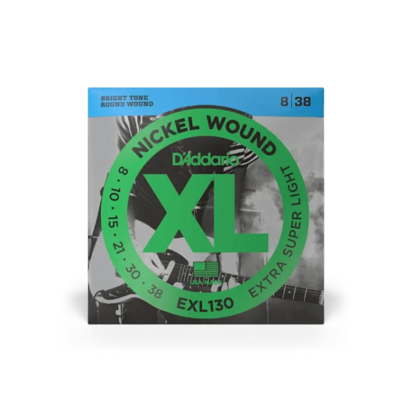 Commander Vite D‘addario EXL130 Nickel Wound, Extra-Super Light, 8-38 - jeu de 6 cordes