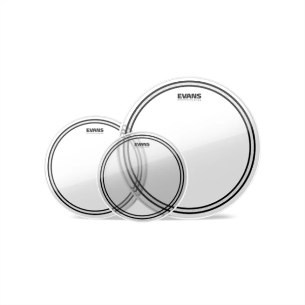 Evans Pack de peaux Evans EC2S transparentes pour toms - pack peaux Offre Spéciale