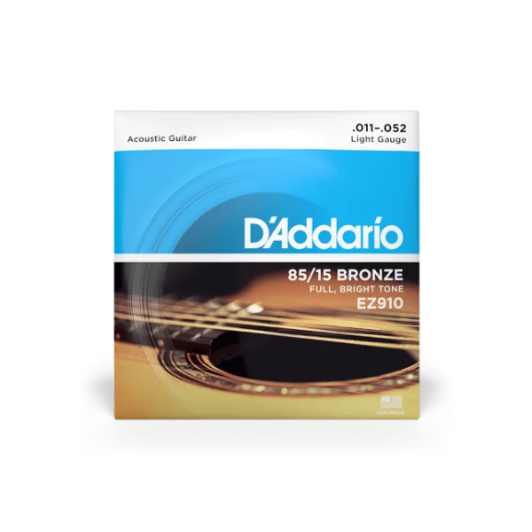 D‘addario GUIT. FOLK 6C 85.15 AMERICAN BRONZE 011.052 EZ910 - jeu de 6 cordes Livraison Express