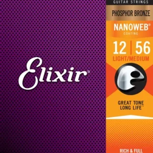 Promotion Saisonnière Elixir Acoustic (6) Nanoweb 12-56 - jeu de 6 cordes