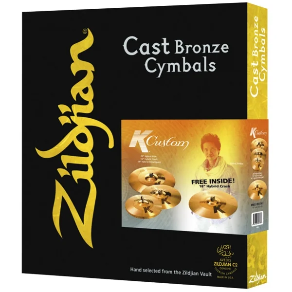 Meilleure Vente Zildjian K Custom Serie Set hybrid 14"-16"-20" + 18" Gratuite