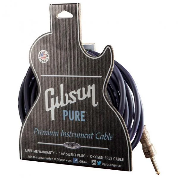Promotion Gibson Pure Premium Instrument Cable 18ft / 5.49m - Dark Purple