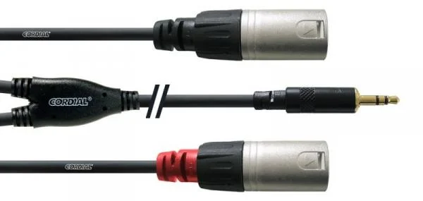 Cordial CFY3WMM mini-Jack stereo / 2x XLR male - 3m Affaire À Saisir