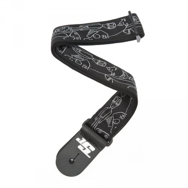 Achat Immédiat D‘addario Courroies - Joe Satriani Woven Silver Sketches