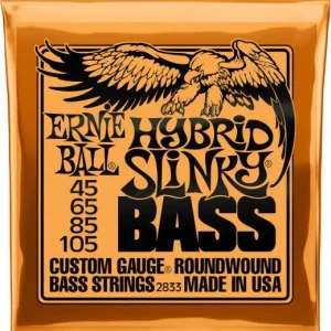 Commander Vite Ernie ball Bass (4) 2833 Hybrid Slinky Bass 45-105 - jeu de 4 cordes