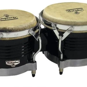 Latin percussion Bongos Matador M201BKWC - Noir Chromé Top Vente