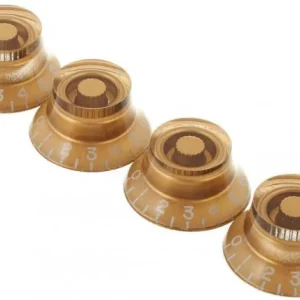 Gibson Top Hat Knobs 4-Pack - Vintage Gold Remise
