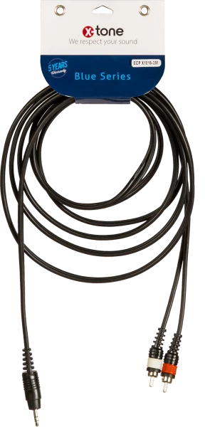 X-tone X1015-3M - Jack(M) 3,5 Stereo / 2 RCA(M) Prix Réduit