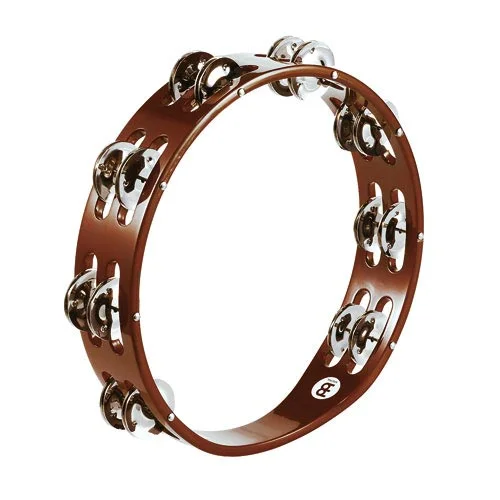 Achat Immédiat Meinl Tambourin Bois - 2 rangées de cymbalettes nickelées - TA2AB