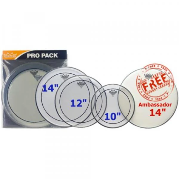 Prix Choc Remo PACK PINSTRIPE TRANSPARENTE 10 12 14 + 14 AMBASADOR SABLEE - pack peaux