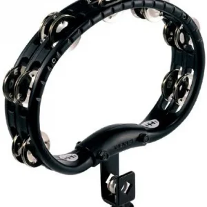 Meinl Tambourin avec attache Noir - 2 rangées nickelées - TMT2BK Produit De Marque