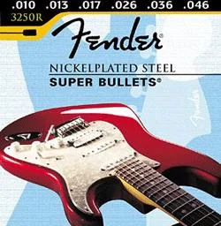 Soldes Fender Electric 3250R Super Bullets Nickelplated Steel Regular 10-46 - jeu de 6 cordes