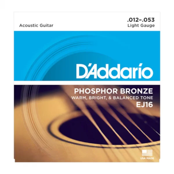 Dernier Modèle D‘addario GUIT. FOLK 6C PHOSPHOR BRONZE 012.053 EJ16 - jeu de 6 cordes