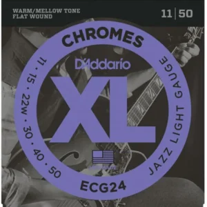 D‘addario XL Chromes Flat Wound ECG24 11-50 - jeu de 6 cordes Retour Gratuit