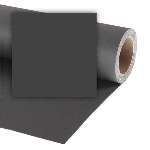Colorama 1.35m x 11m Black – Studio Paper Background Bon Marché