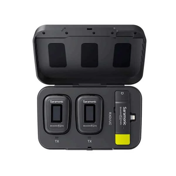 Promotion Saisonnière Saramonic Blink500 Pro B4 (TX+TX+RXDI) – Pro B3 Version Dual Transmitter Receiver iOS System