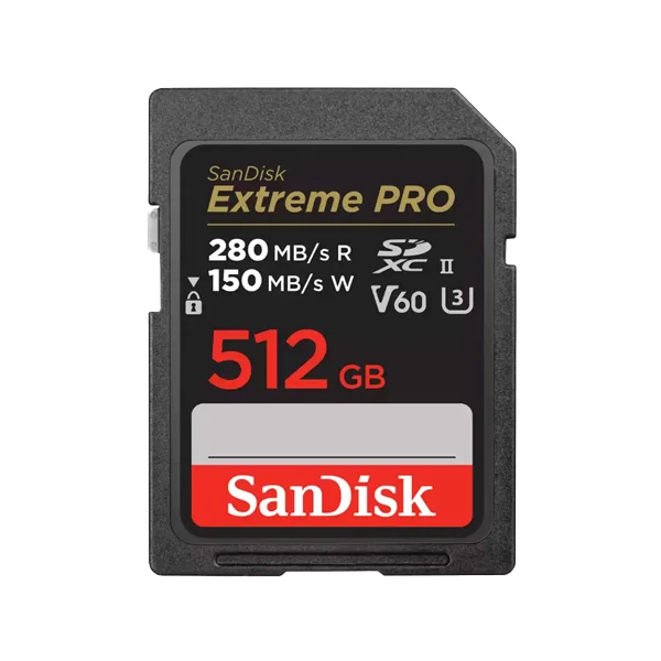 SanDisk SD Extreme Pro 512GB UHS-II 280MB/s V60 – Memory Card Retour Gratuit