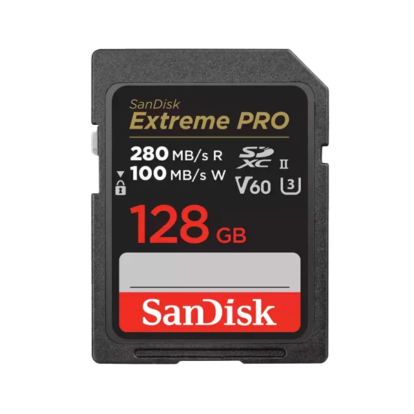 SanDisk SD Extreme Pro 128GB UHS-II 280MB/s V60 – Memory Card Meilleur Prix