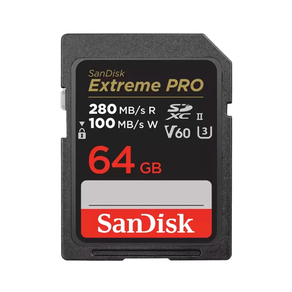 SanDisk SD Extreme Pro 64GB UHS-II 280MB/s V60 – Memory Card Dernière Chance