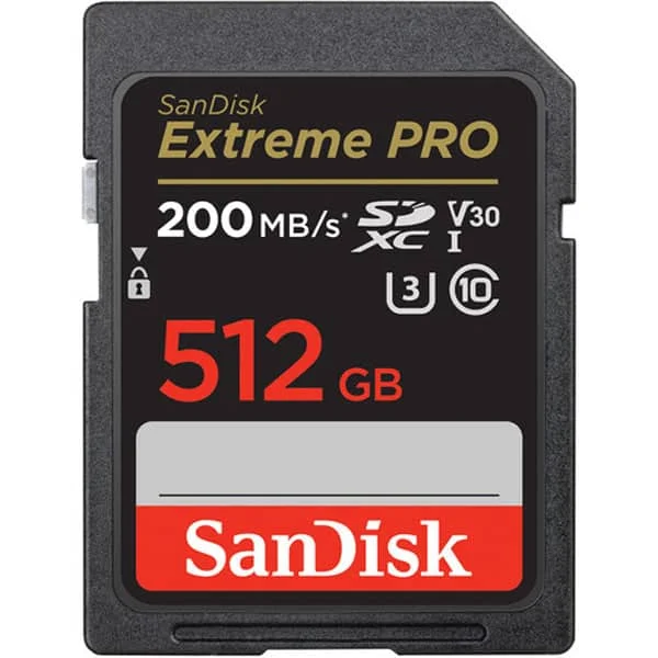SanDisk SD Extreme Pro UHS-I 512GB 200MB/s V30 – Memory Card Must-Have