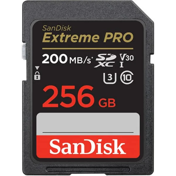 Quantité Limitée SanDisk SD Extreme Pro UHS-I 256GB 200MB/s V30 – Memory Card