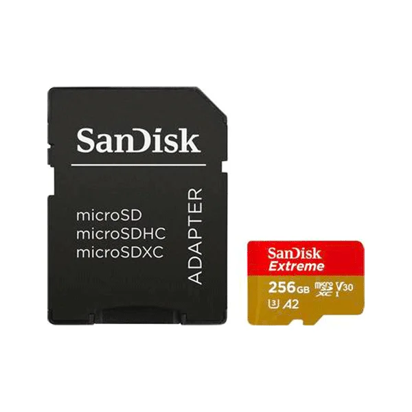 Sandisk Extreme Micro SDXC Card 256GB A2 Achetez Aujourd'hui