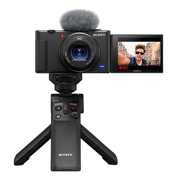 Sony ZV-1 avec Télécommande Grip GP-VPT2BT, Mini Trépied et Pare-Vent Achat Immédiat
