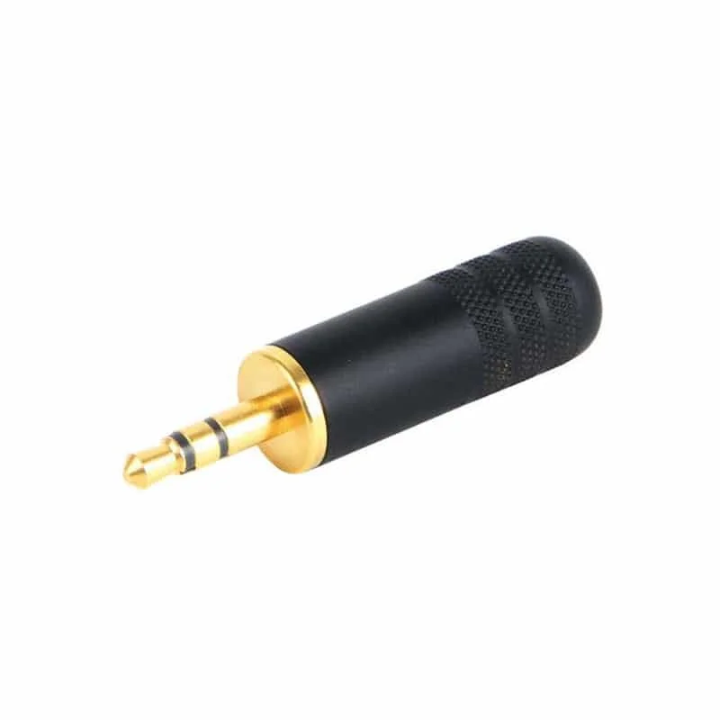 Switchcraft 35HDBAU - 3.5MM (1/8" mini) Stereo Plug, gold finger, black handle, 0.290" cable diameter Satisfait Ou Remboursé