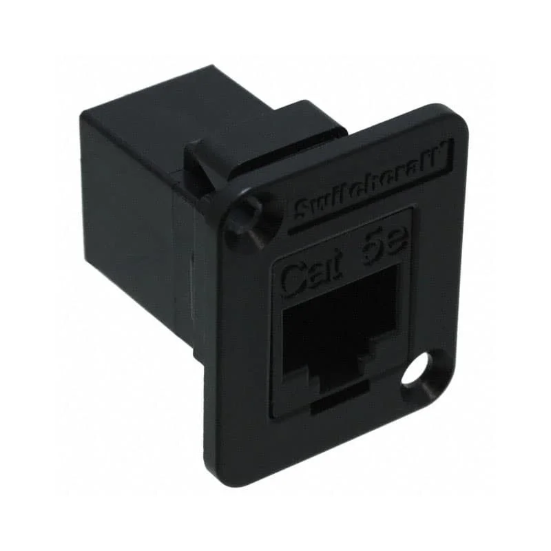 Offre Limitée Switchcraft EHRJ45P5E - EH Series RJ45 CAT5e Feedthru, Unshielded, Plastic Housing - Black