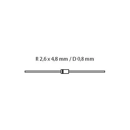 10 DIODES 1A 1000V (6080) Certifié