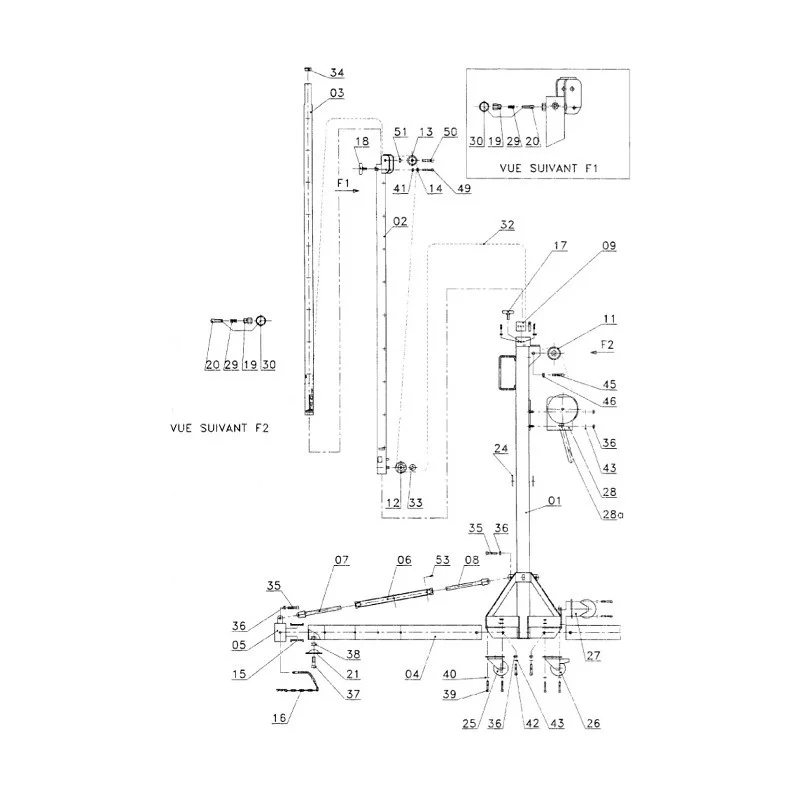 Petit Prix VERIN POUR ALT470 ET ALT550 ASD NOMENCLATURE N°6, 7, 8 ET 53