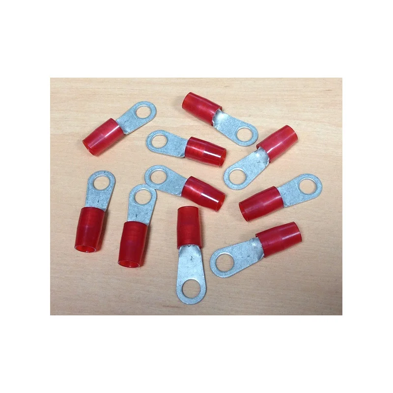 10 COSSES A OEIL 6.4mm ROUGE (10mm²) (6080) Prix Promo