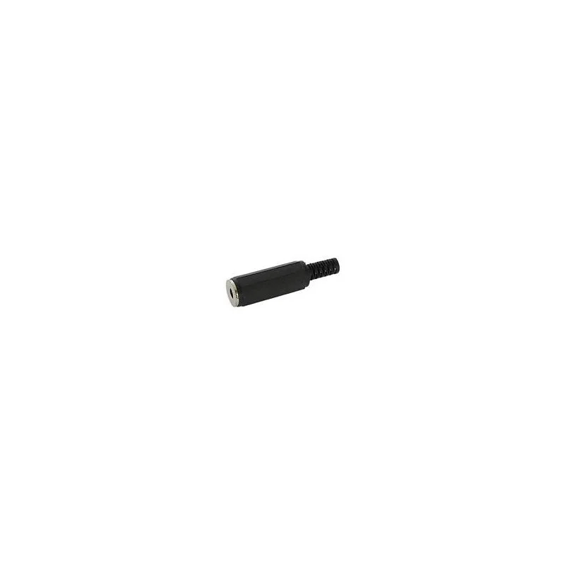 Authentique JACK FEMELLE 3.5mm MONO PLASTIQUE NOIR (6080)