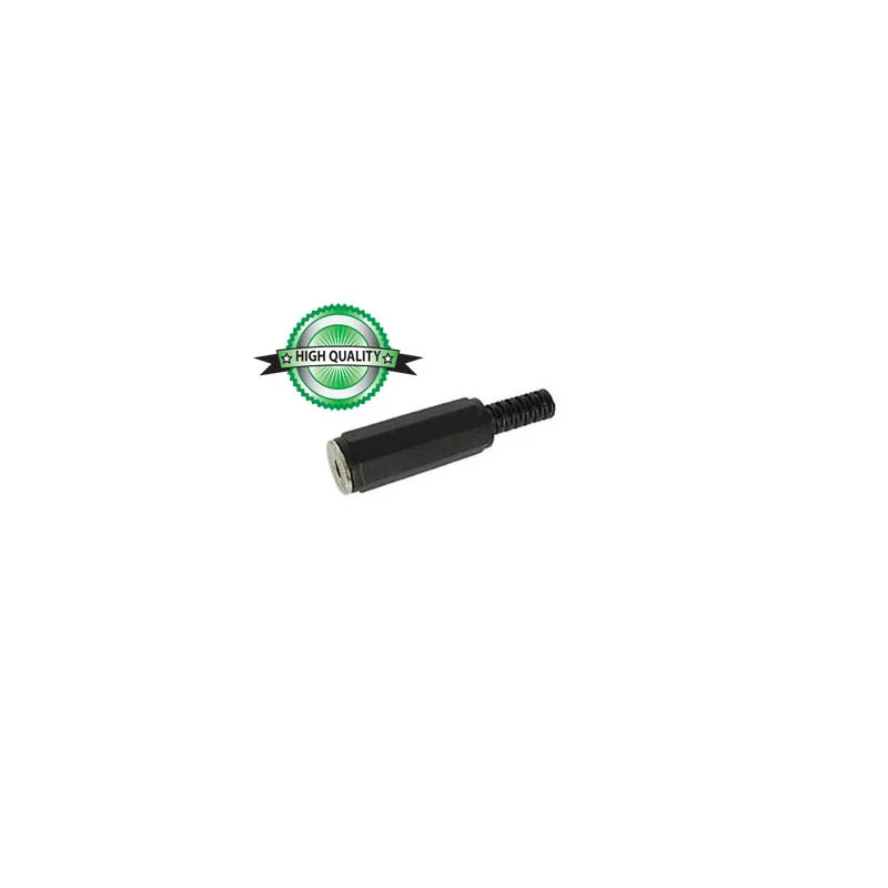 JACK FEMELLE 3.5MM STEREO A SOUDER PLASTIQUE NOIR (6080) Expédition Rapide