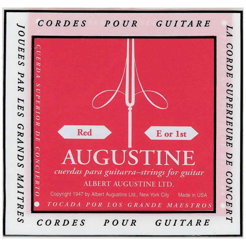 JEU CORDES NYLON CLAIR ROUGE / FILE ARGENT ROUGE TIRANT NORMAL (120180) Petit Prix
