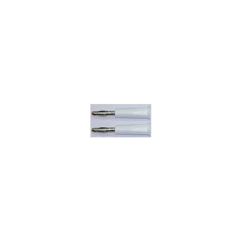 2 FICHES BANANE MALE 4MM 36A 60V BLANC (6080) Must-Have