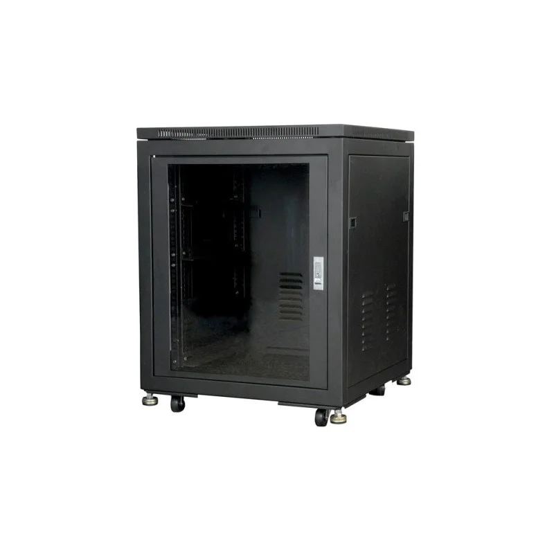 Commander Maintenant RACK PRO METAL 12U AVEC PORTE VITREE + ROULETTES