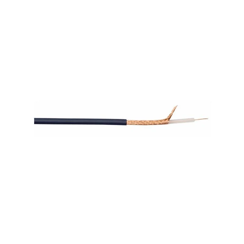 1 METRE CABLE VIDEO 75 OHMS (1C+M) BLEU AV-14 DIAMETRE 4,2mm Commande En Gros